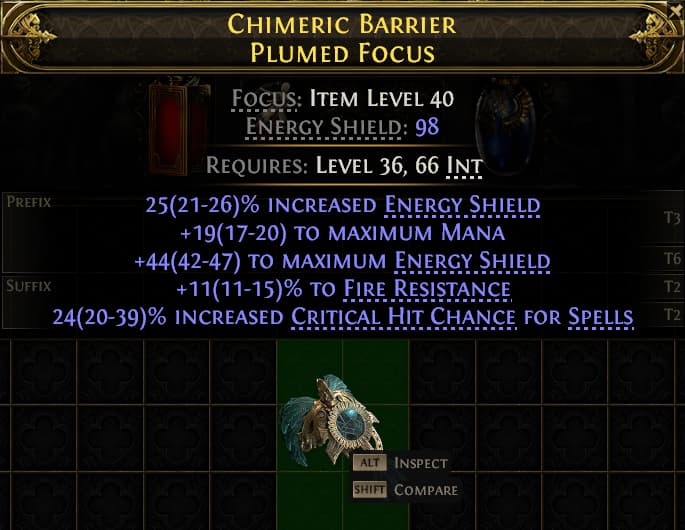 Chimeric Barrier Plumed Focus#752737