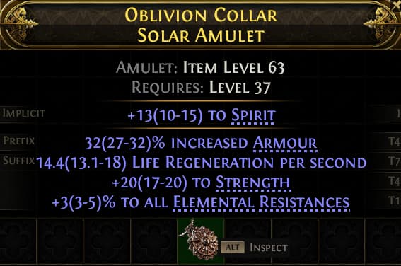 Oblivion Collar Solar Amulet#991674