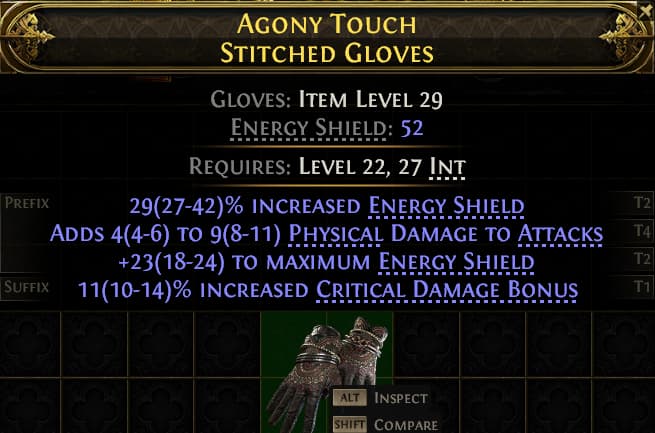 Agony Touch Stitched Gloves#247819