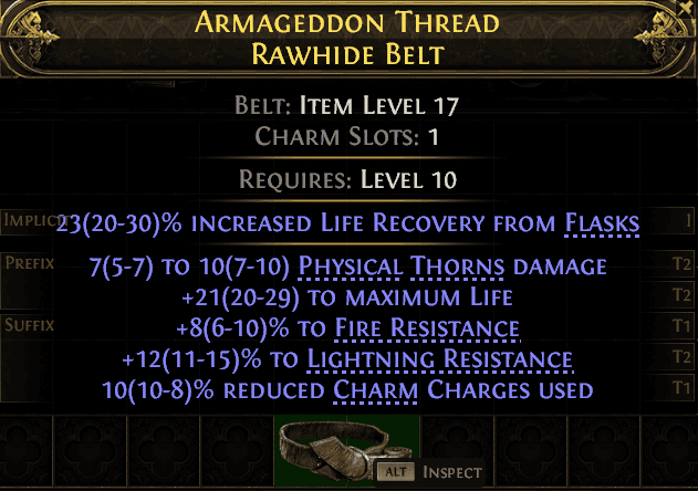 Armageddon Thread Rawhide Belt#362687