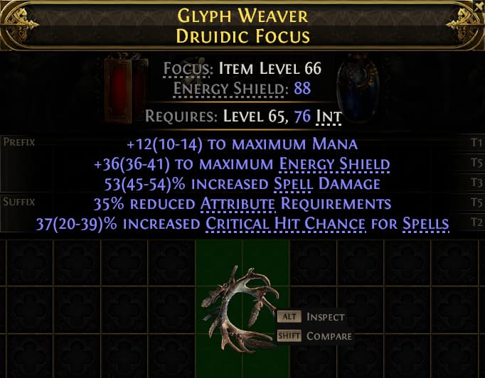 Glyph Weaver Druidic Focus#230678