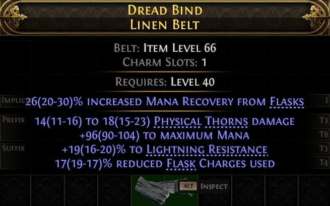 Dread Bind Linen Belt#953042