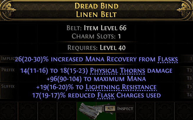 Dread Bind Linen Belt#953042