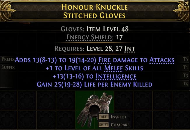 Honour Knuckle Stitched Gloves#806220