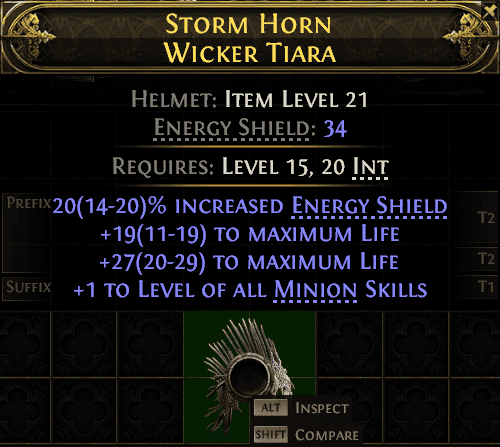 Storm Horn Wicker Tiara#170135