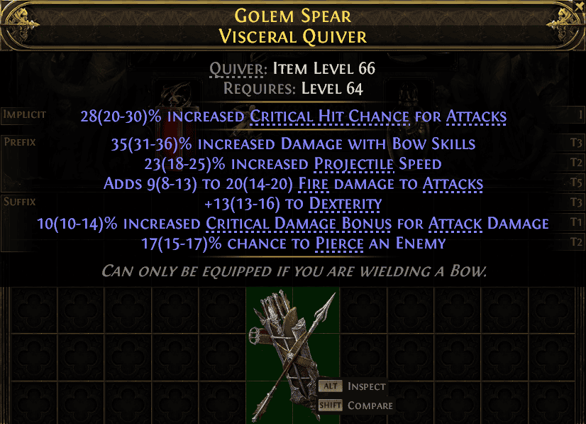 Golem Spear Visceral Quiver#615335
