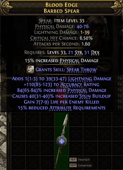 Blood Edge Barbed Spear#125863