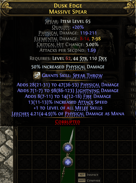 Dusk Edge Massive Spear#457524