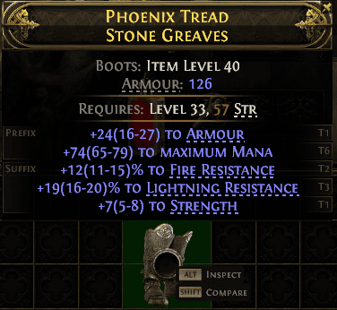 Phoenix Tread Stone Greaves#65117