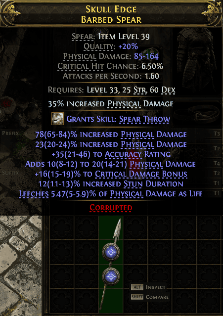 Skull Edge Barbed Spear#925567