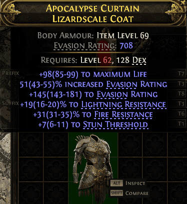 Apocalypse Curtain Lizardscale Coat#536995