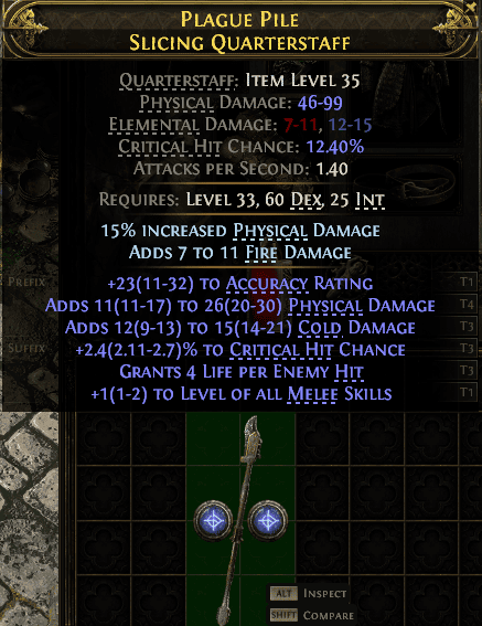 Plague Pile Slicing Quarterstaff#884813