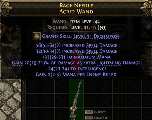 Rage Needle Acrid Wand#708477