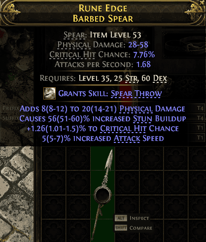 Rune Edge Barbed Spear#938183