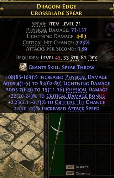 Dragon Edge Crossblade Spear#969898