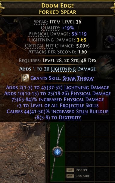 Doom Edge Forked Spear#702800