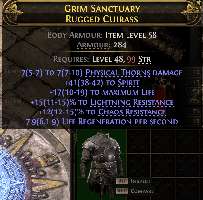 Grim Sanctuary Rugged Cuirass#782156