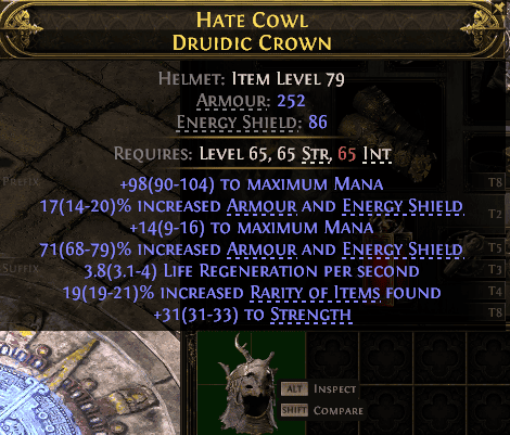 Hate Cowl Druidic Crown#996680