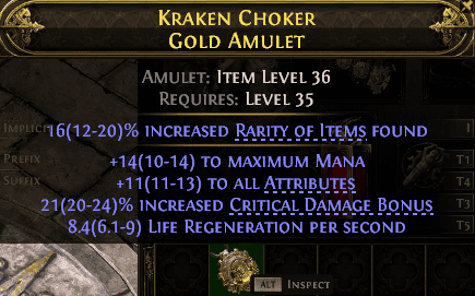 Kraken Choker Gold Amulet#756918