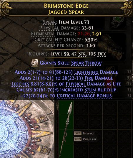 Brimstone Edge Jagged Spear#596058