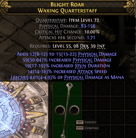 Blight Roar Waxing Quarterstaff#447478