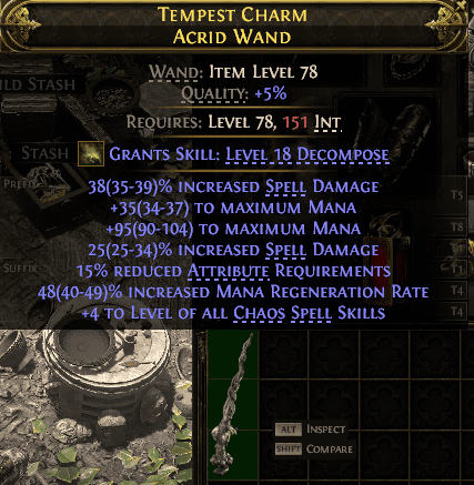 Tempest Charm Acrid Wand#782654