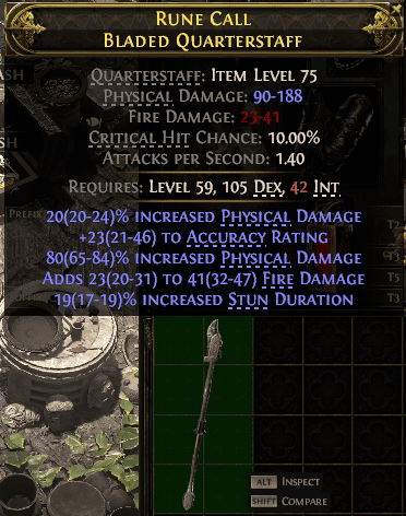 Rune Call Bladed Quarterstaff#46457