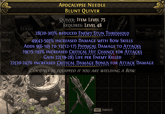 Apocalypse Needle Blunt Quiver#995463