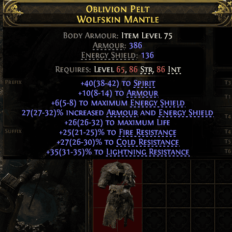 Oblivion Pelt Wolfskin Mantle#511983
