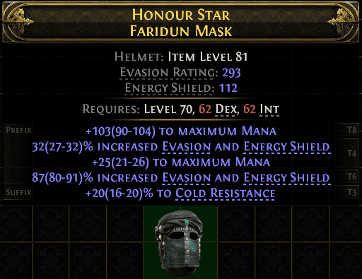 Honour Star Faridun Mask#28995