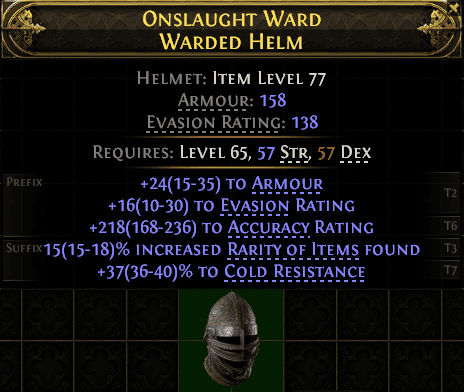 Onslaught Ward Warded Helm#437001