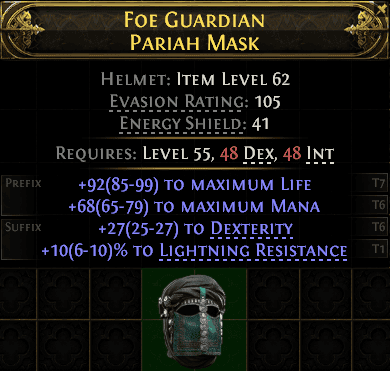 Foe Guardian Pariah Mask#222840