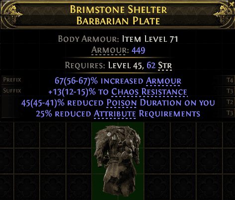 Brimstone Shelter Barbarian Plate#378993