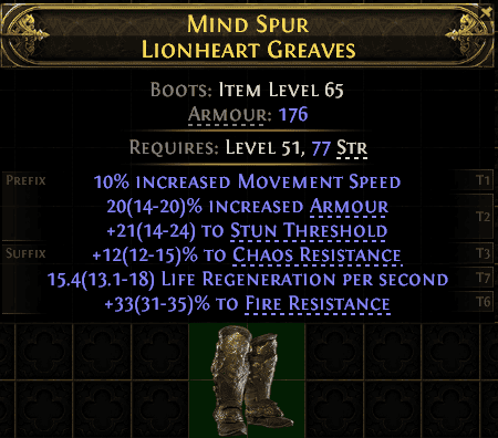 Mind Spur Lionheart Greaves#932838