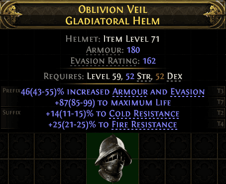 Oblivion Veil Gladiatoral Helm#518970