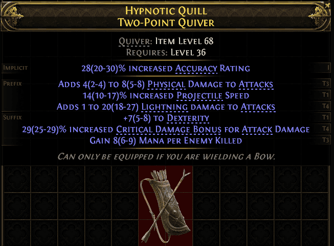 Hypnotic Quill Two-Point Quiver#361135