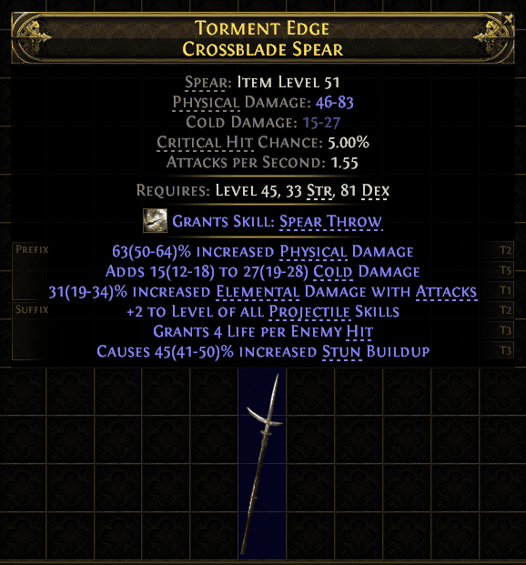 Torment Edge Crossblade Spear#434031