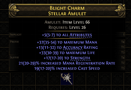 Blight Charm Stellar Amulet#918401