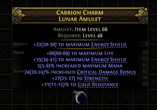 Carrion Charm Lunar Amulet#186087