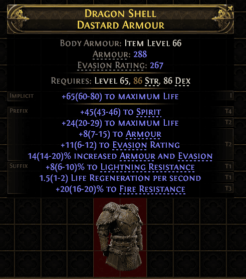 Dragon Shell Dastard Armour#350365