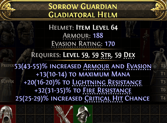 Sorrow Guardian Gladiatoral Helm#24756