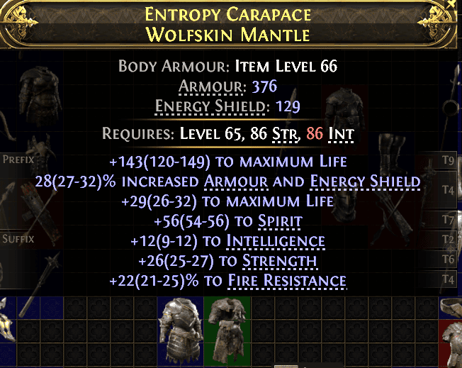 Entropy Carapace Wolfskin Mantle#302835