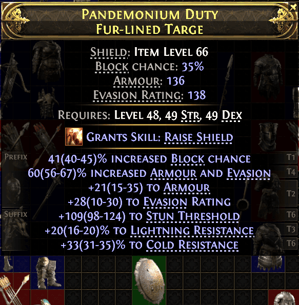 Pandemonium Duty Fur-Lined Targe#712181