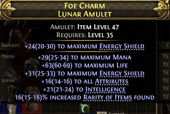 Foe Charm Lunar Amulet#700555