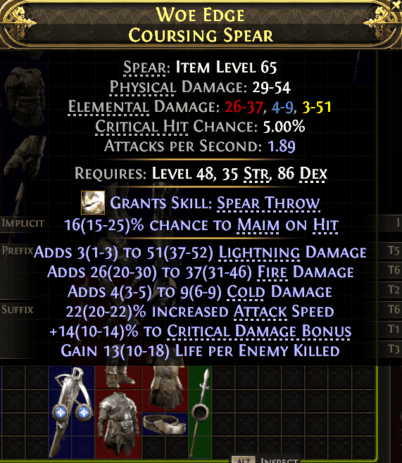 Woe Edge Coursing Spear#649721