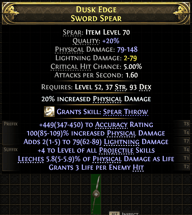 Dusk Edge Sword Spear#213990