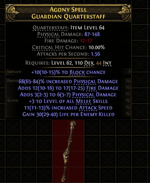 Agony Spell Guardian Quarterstaff#997926
