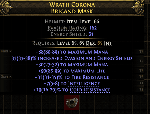 Wrath Corona Brigand Mask#229736