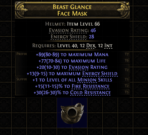 Beast Glance Face Mask#801315