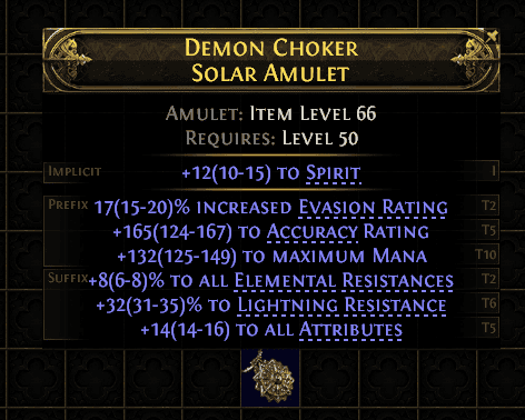 Demon Choker Solar Amulet#973845